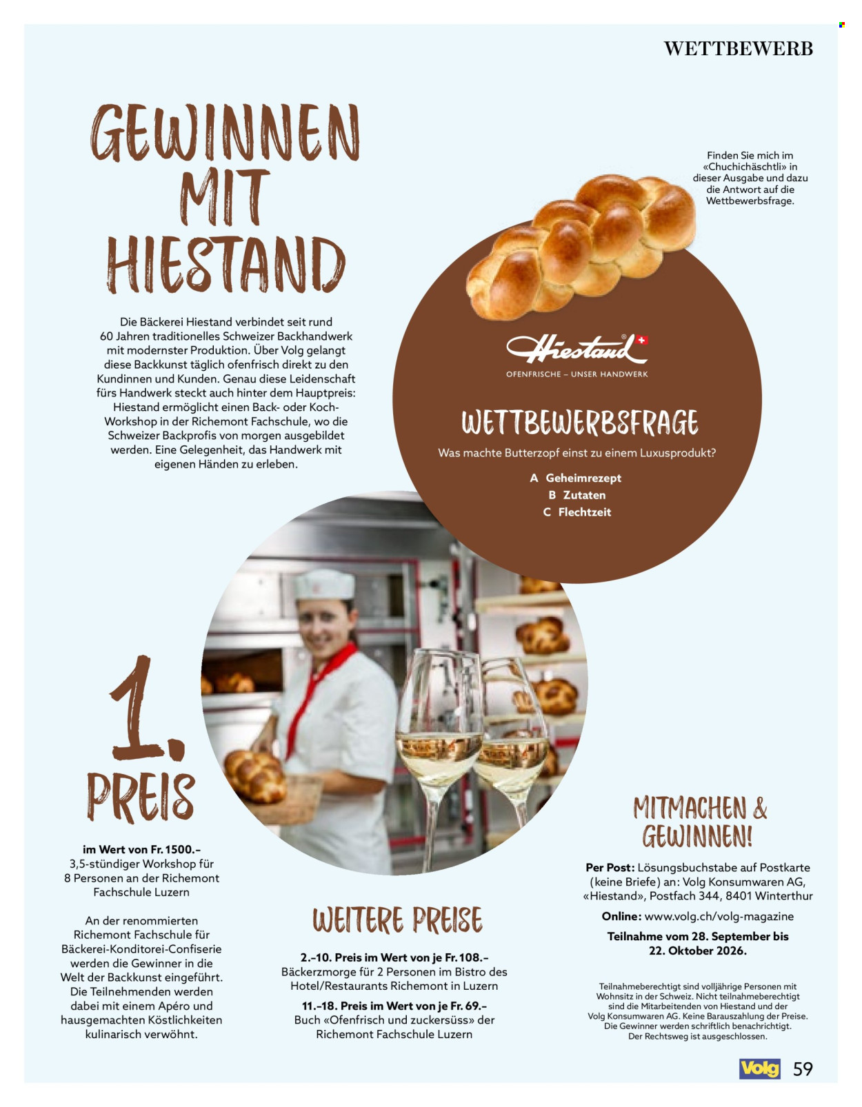 Prospekt Volg - 1.10.2026 - 31.10.2026. Seite 59