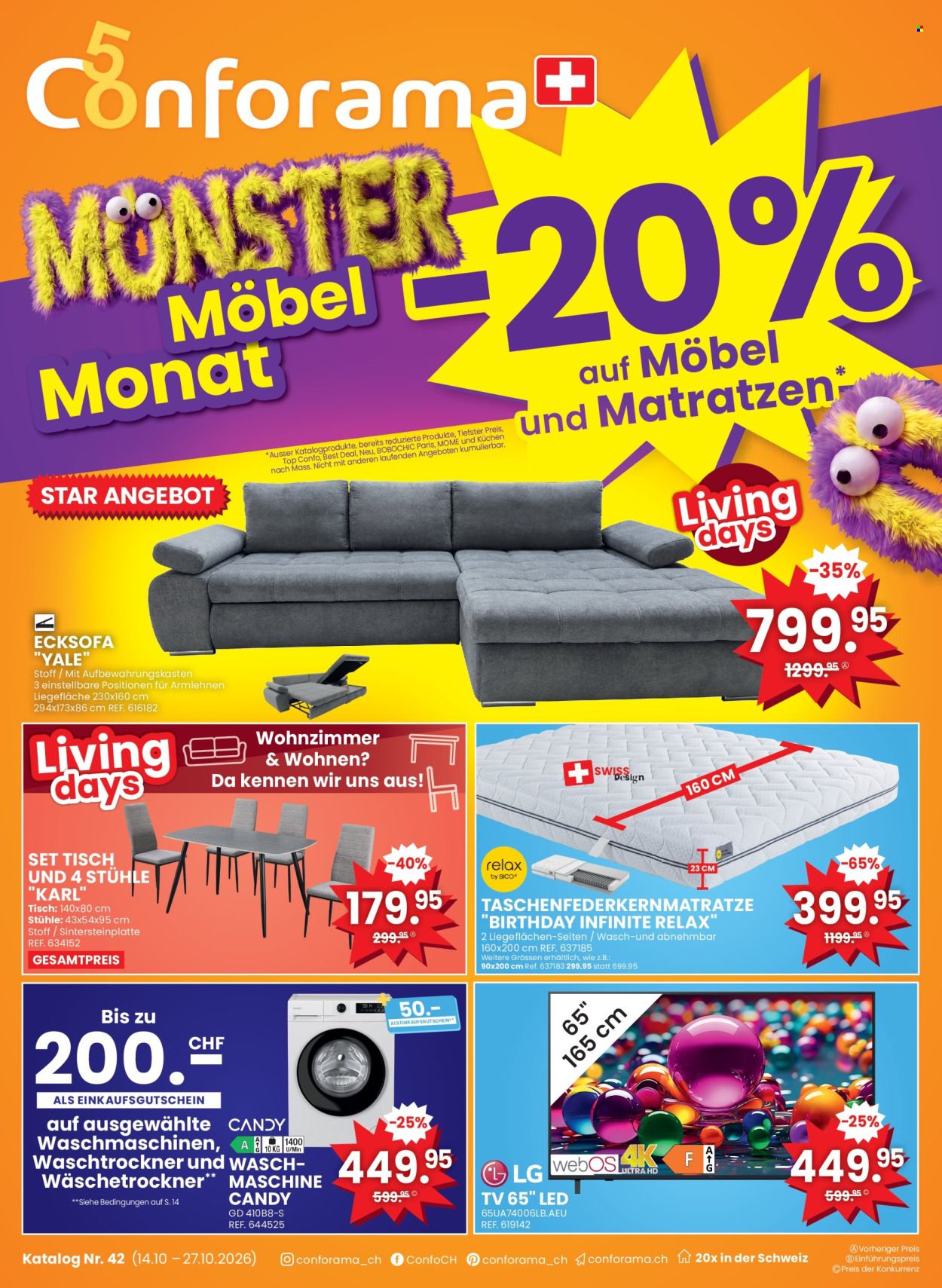 Prospekt Conforama - 14.10.2026 - 27.10.2026. Seite 1