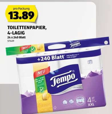 Toilettenpapier 4-lagig