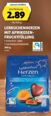 Lebkuchenherzen mit Aprikosen-Fruchtfüllung