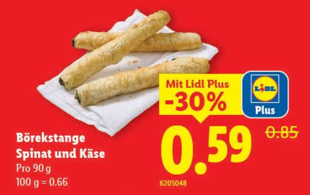 Börekstange Spinat und Käse