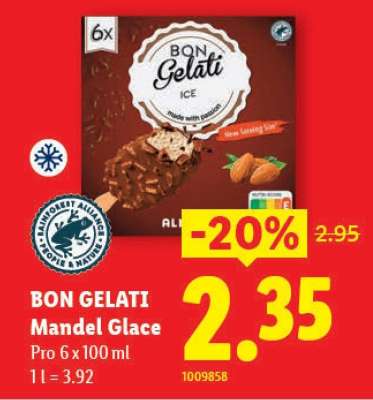 BON GELATI Mandel Glace