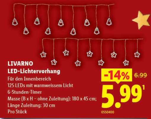 LIVARNO LED-Lichtervorhang