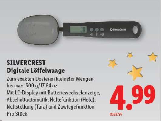 SILVERCREST Digitale Löffelwaage