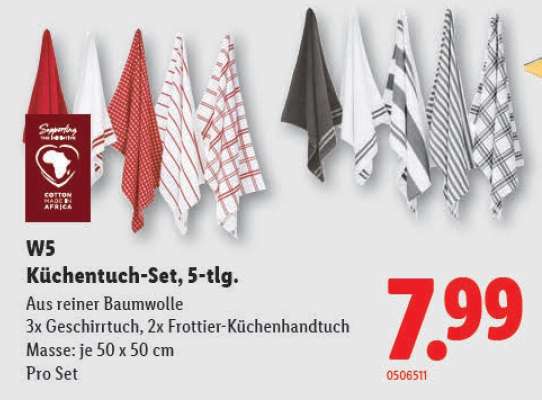 W5 Küchentuch-Set, 5-tlg.