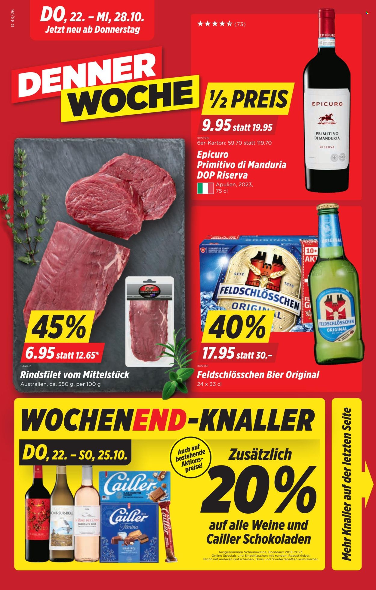 Prospekt Denner - 22.10.2026 - 28.10.2026. Seite 1