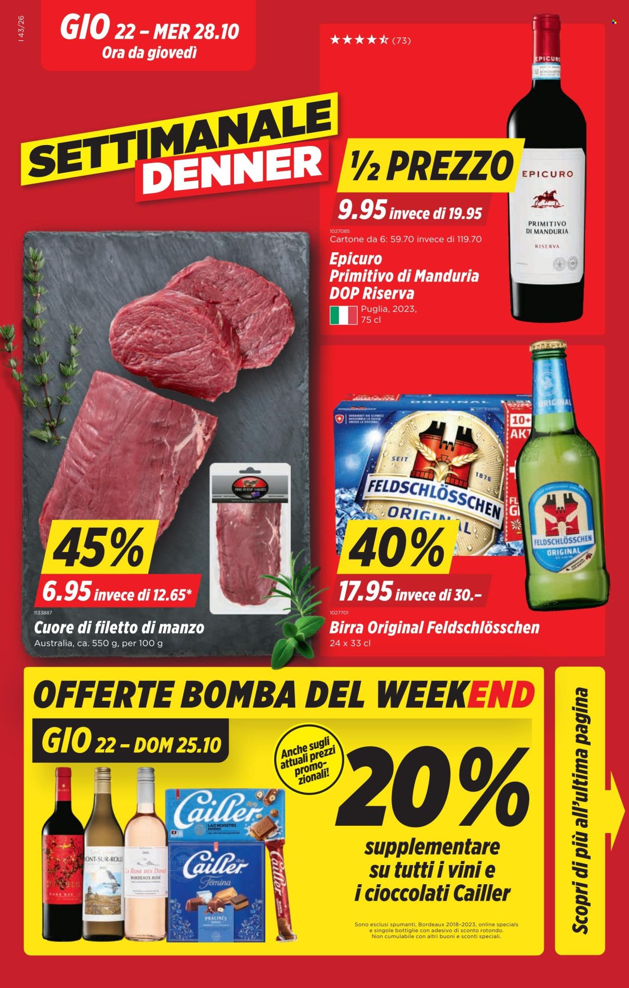 Prospekt Denner - 22.10.2026 - 28.10.2026. Seite 1
