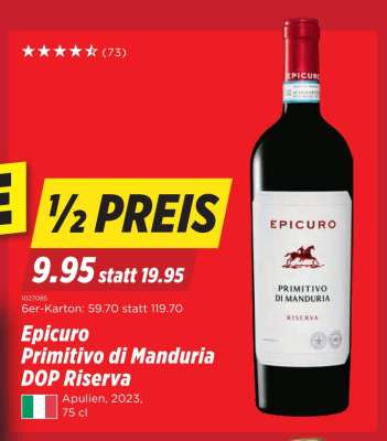 Epicuro Primitivo di Manduria DOP Riserva