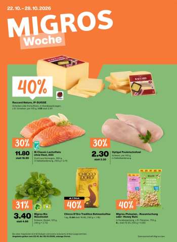 Prospekte Migros - 22.10.2026 - 28.10.2026.