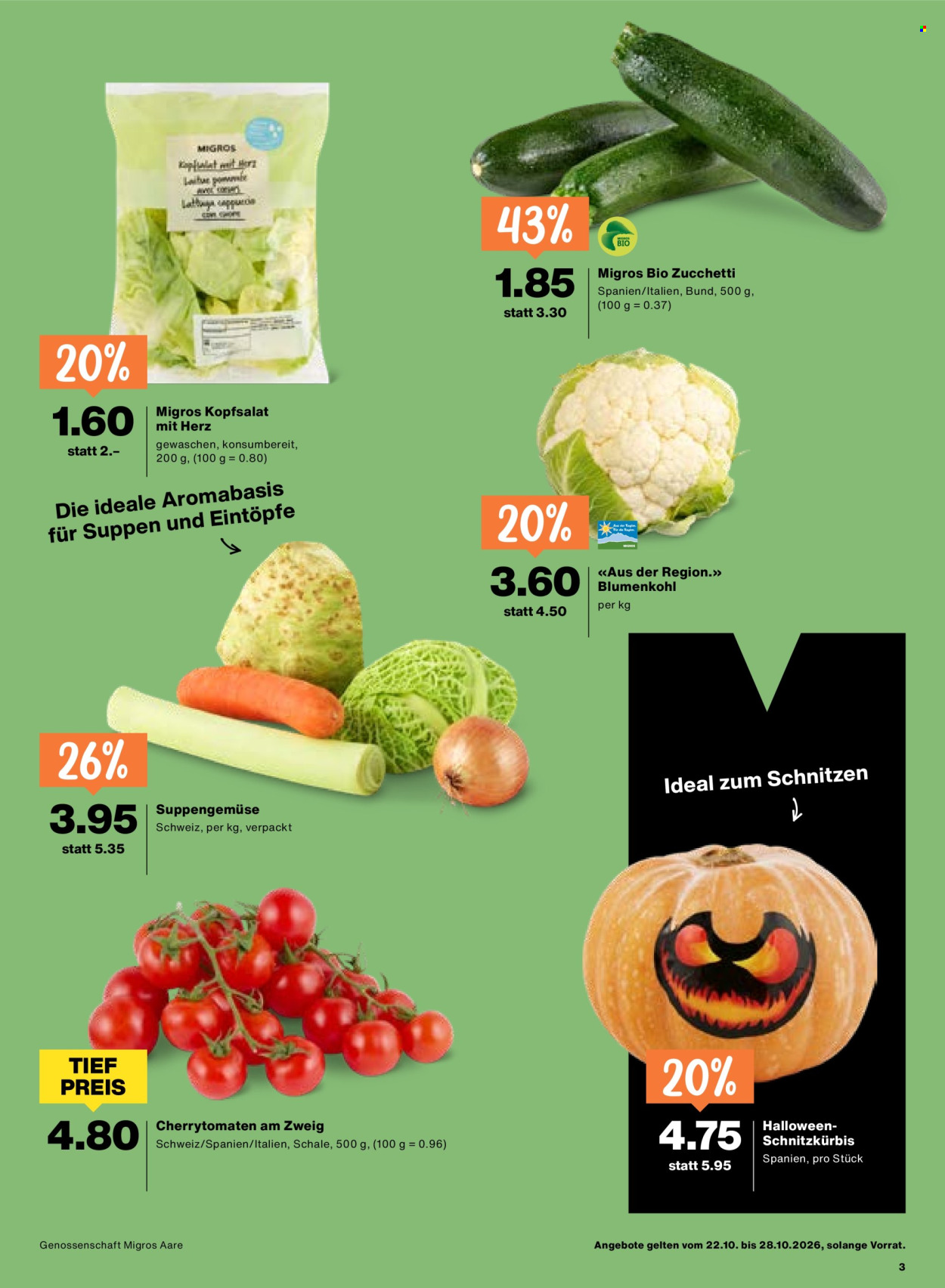 Prospekt Migros - 22.10.2026 - 28.10.2026. Seite 3