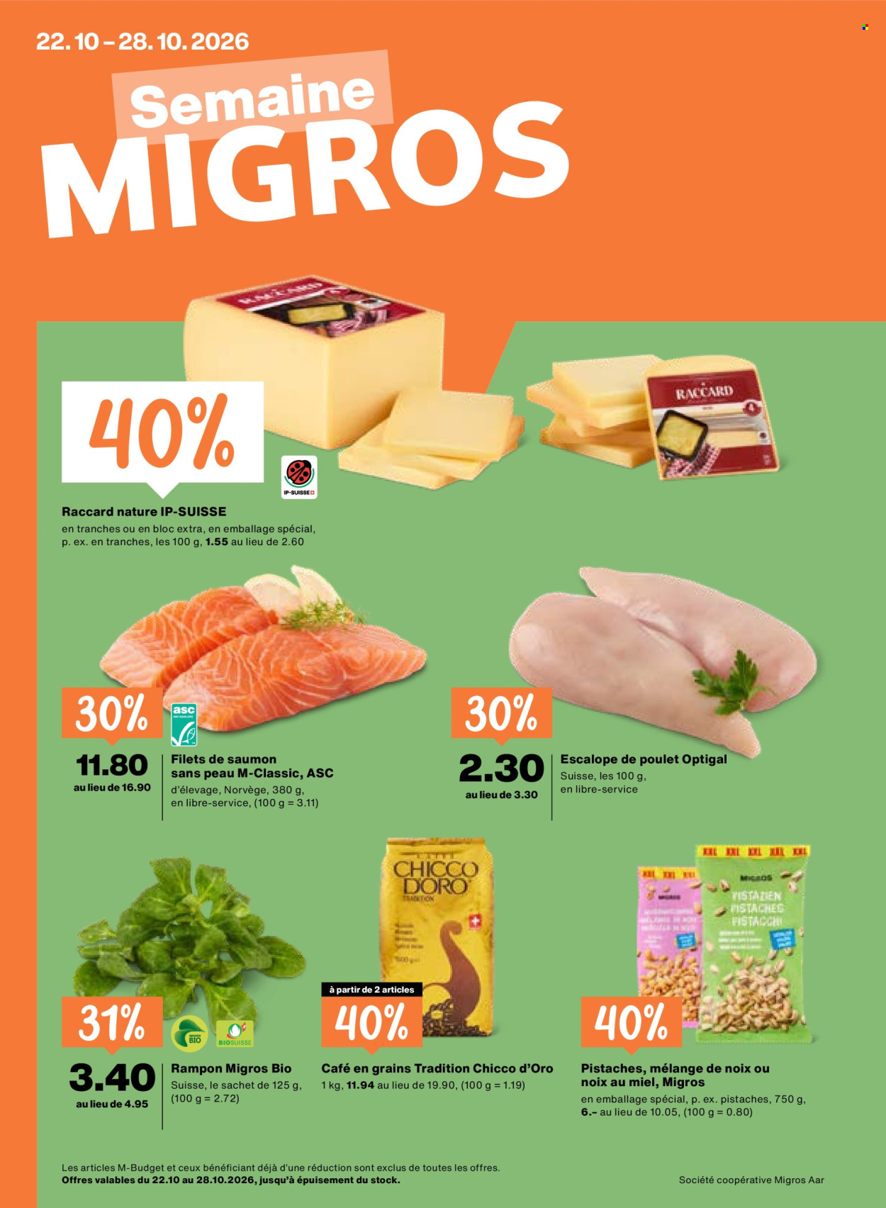 Prospekt Migros - 22.10.2026 - 28.10.2026. Seite 1
