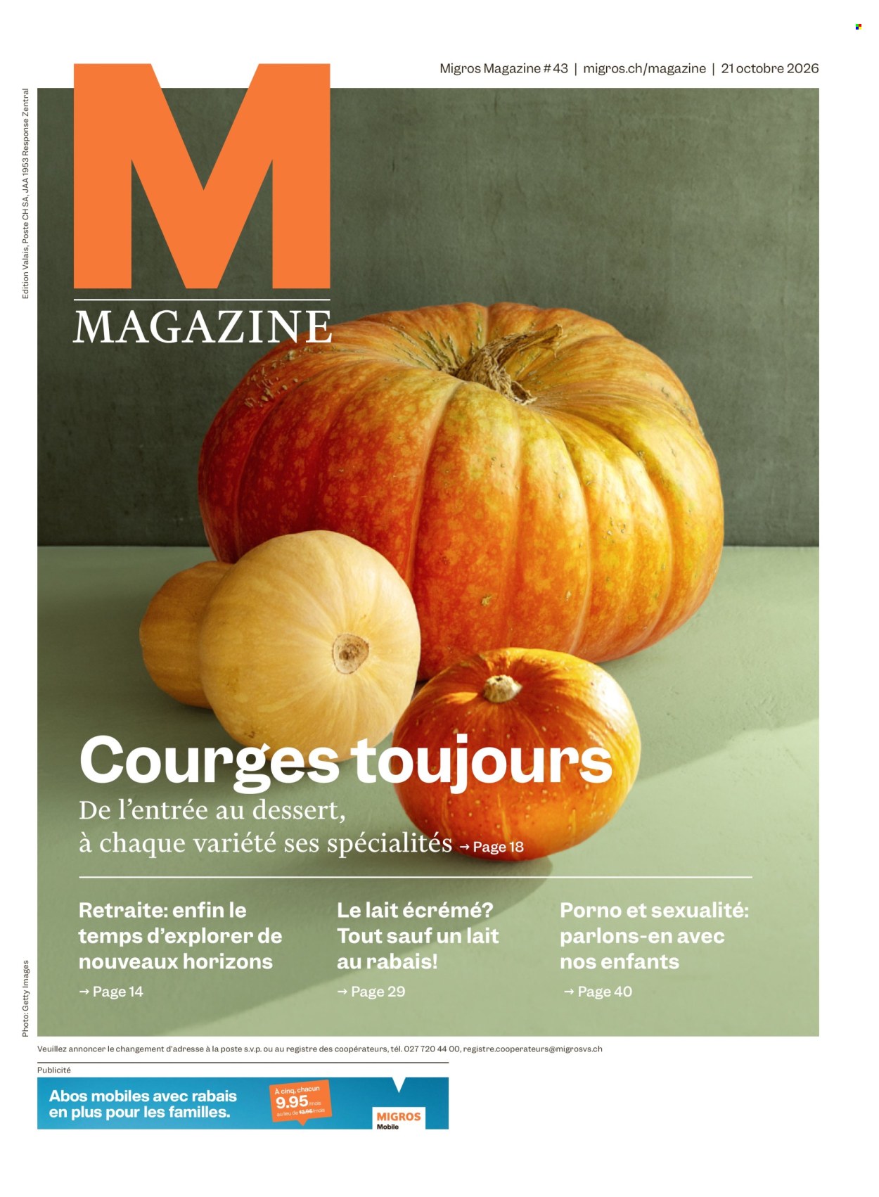 Prospekt Migros - 21.10.2026 - 28.10.2026. Seite 1