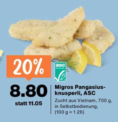 Migros Pangasius-knusperli, ASC