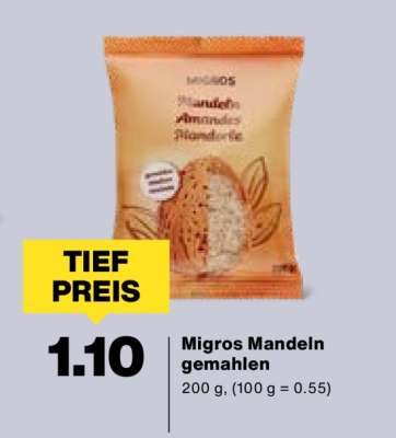 Migros Mandeln gemahlen