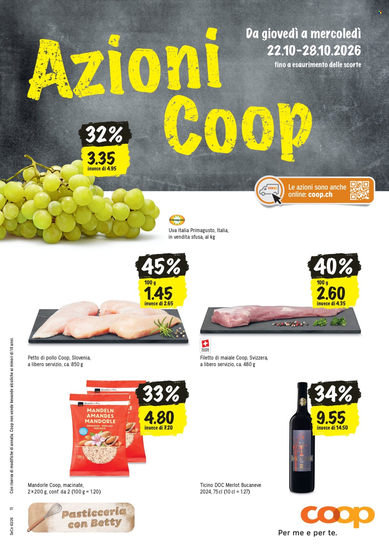 Prospekt Coop - 22.10.2026 - 28.10.2026. Seite 1