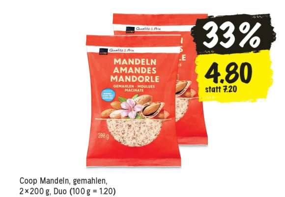 Coop Mandeln, gemahlen