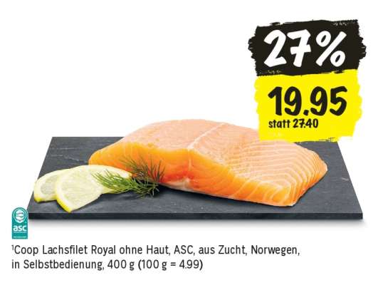 Coop Lachsfilet Royal ohne Haut