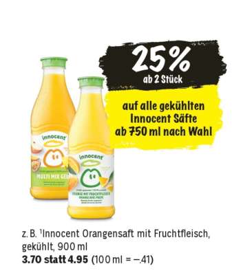 Innocent Orangensaft mit Fruchtfleisch