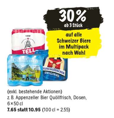 Appenzeller Bier Quöllfrisch, Dosen