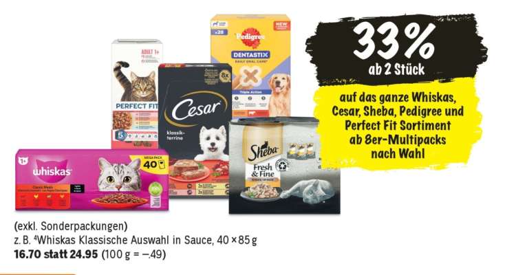 Whiskas Klassische Auswahl in Sauce, 40 x 85 g