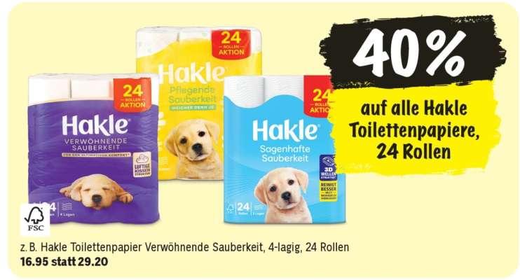 Hakle Toilettenpapier Verwöhnende Sauberkeit