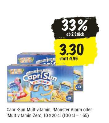 Capri-Sun Multivitamin, Monster Alarm oder Multivitamin Zero