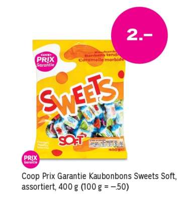 Coop Prix Garantie Kaubonbons Sweets Soft