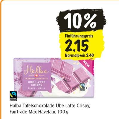 Halba Tafelschokolade Ube Latte Crispy