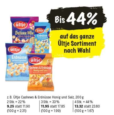 Ültje Cashews & Erdnüsse Honig und Salz, 200 g