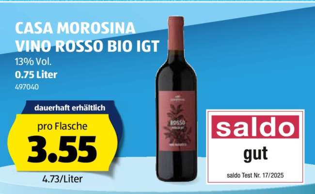 CASA MOROSINA VINO ROSSO BIO IGT