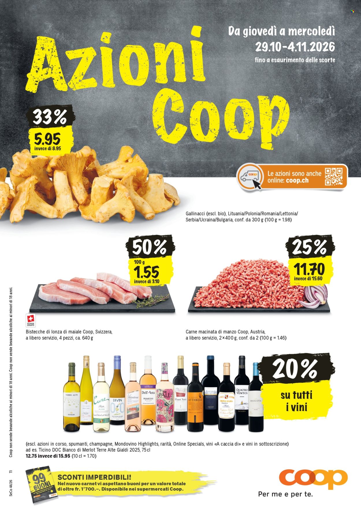 Prospekt Coop - 29.10.2026 - 4.11.2026. Seite 1